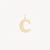 Chloé Alphabet Letter C Charm In Brass In Gold