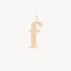 Chloé Alphabet Letter F Charm In Brass In Gold
