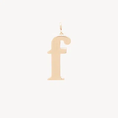 Chloé Alphabet Letter F Charm In Brass In Gold
