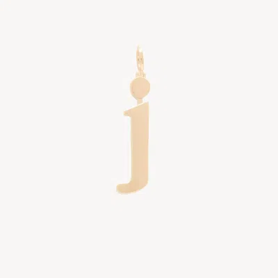 Chloé Alphabet Letter J Charm In Brass In Gold