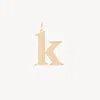 Chloé Alphabet Letter K Charm In Brass In Gold