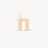 Chloé Alphabet Letter N Charm In Brass In Gold