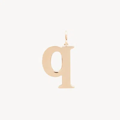 Chloé Alphabet Letter Q Charm In Brass In Gold