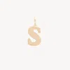 Chloé Alphabet Letter S Charm In Brass In Gold