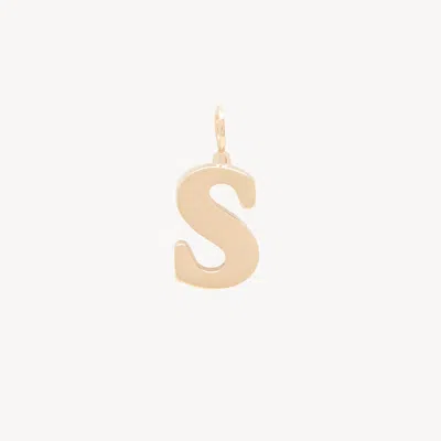 Chloé Alphabet Letter S Charm In Brass In Gold