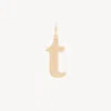 Chloé Alphabet Letter T Charm In Brass In Gold
