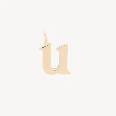 Chloé Alphabet Letter U Charm In Brass In Gold