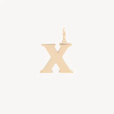 Chloé Alphabet Letter X Charm In Brass In Gold