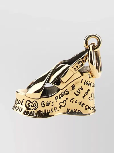 Chloé Alphabet Maxime Sandal Charm Accessory In Neutral