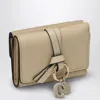 Chloé Chloe Alphabet Small Trifold Beige Wallet Women In Beige
