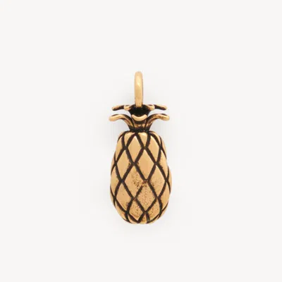 Chloé Alphabet Pineapple Charm In Brass In Gold