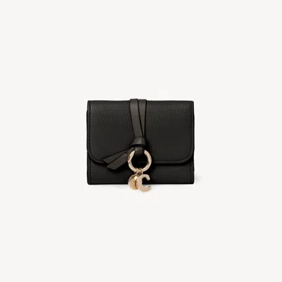 Chloé Alphabet Small Tri-fold In Black