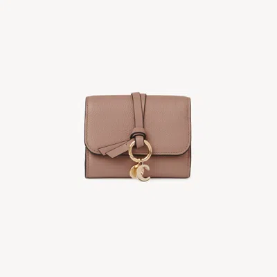 Chloé Alphabet Small Tri-fold In Pink