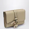 Chloé Chloe Alphabet Small Trifold Beige Wallet Women In Multicolor