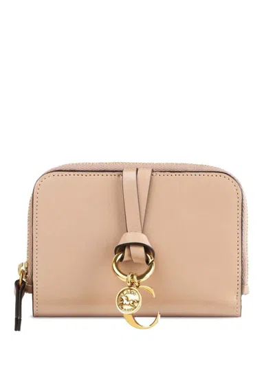 Chloé "alphabet" Small Wallet Accessories In Sand