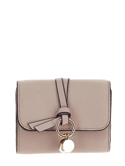 Chloé Alphabet Tri-fold Wallet In Pink