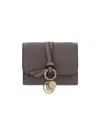 Chloé Alphabet Tri-fold Wallet In Gray