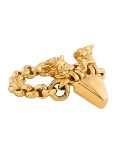 Pre-owned Chloé Alphabet 'v' Ring In Multi