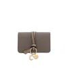 Chloé Alphabet Textured-leather Wallet In Brown