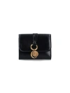Chloé Alphabet Leather Wallet In Black  