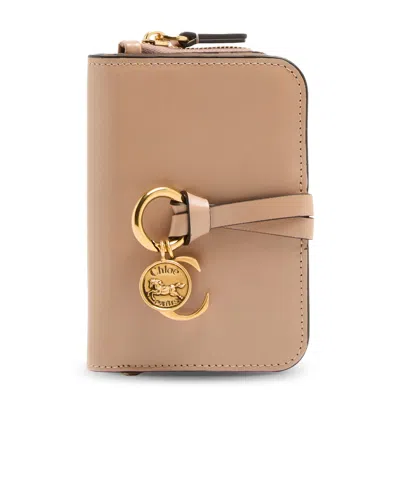 Chloé Alphabet Wallet In Brown