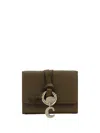 Chloé Alphabet Wallet In Dark Khaki