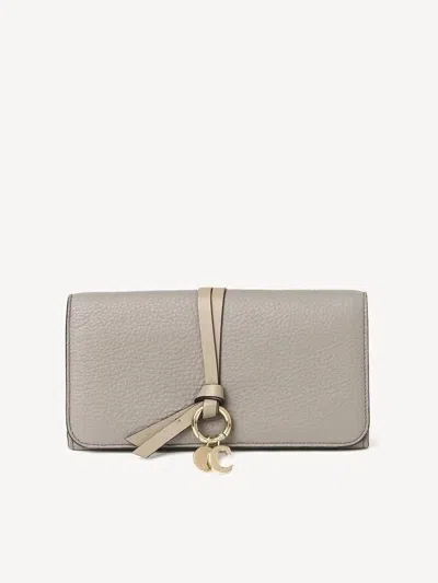 Chloé "alphabet" Wallet In Gray