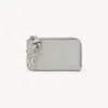 Chloé Alphabet Wallet In Grained Leather Blue Size Onesize 100% Calf-skin Leather In Blue