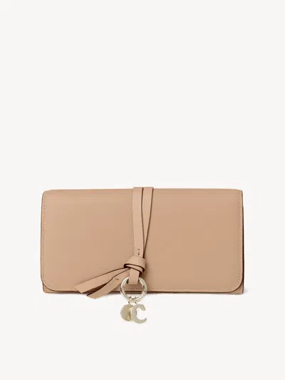 Chloé Alphabet Wallet With Flap In Brown