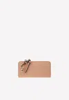 Chloé Alphabet Zip-around Leather Wallet In Beige
