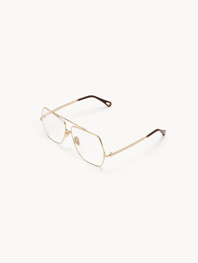 Chloé Aly Eyeglasses In Gold