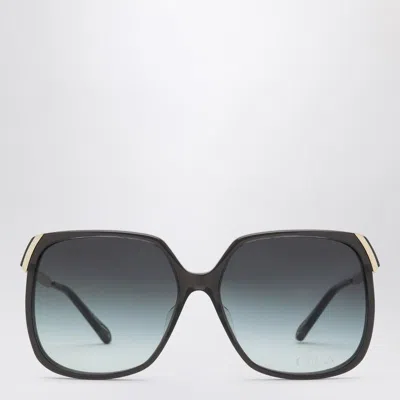 CHLOÉ CHLOÉ  ALY GOLD/GRAY SUNGLASSES