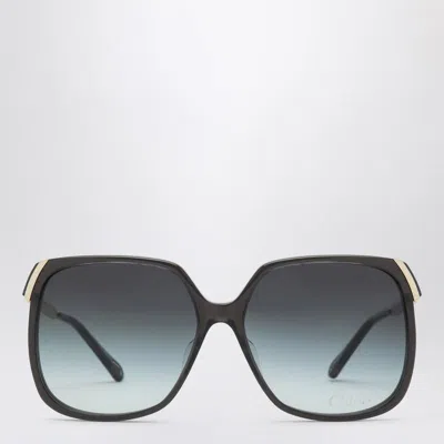 CHLOÉ CHLOÉ ALY GOLD/GRAY SUNGLASSES