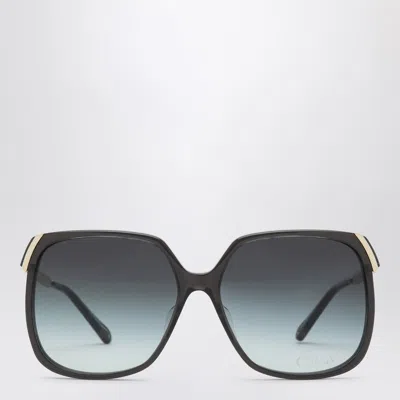 CHLOÉ CHLOÉ ALY GOLD/GRAY SUNGLASSES WOMEN