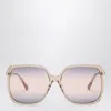 Chloé Aly Square-framed Sunglasses In Pink