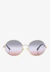 Chloé 59mm Rectangular Gradient Sunglasses