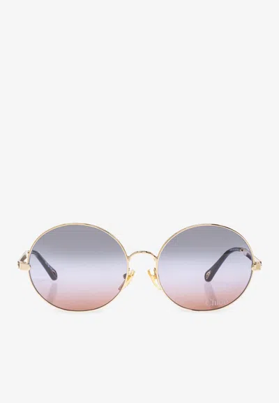 CHLOÉ ALY ROUND SUNGLASSES