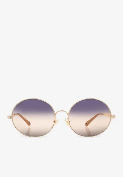 Chloé Aly Round Sunglasses