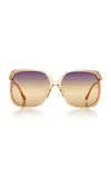 Chloé Aly Square-frame Acetate Sunglasses