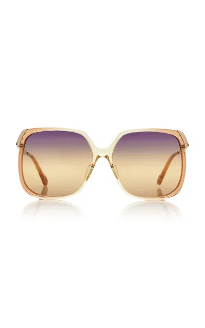 Chloé Aly Square-frame Acetate Sunglasses In Multi