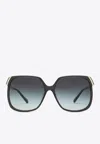 Chloé Aly Square-framed Sunglasses In Gray