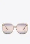 Chloé Aly Square-framed Sunglasses In Pink