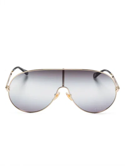 Chloé Aly Sunglasses In 金色