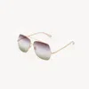 Chloé Aly Sunglasses In Gold