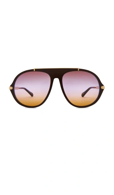 Chloé Aly Sunglasses In Black