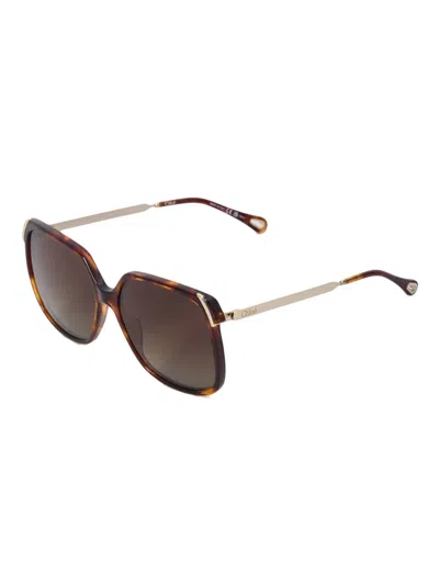 Chloé Aly Sunglasses In Gold