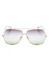 Chloé Aly Sunglasses In Gold