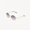 Chloé Aly Sunglasses Gold Size Onesize 100% Nickel In Blue