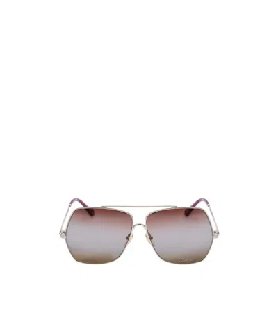 Chloé Aly Sunglasses In Oro/marrone