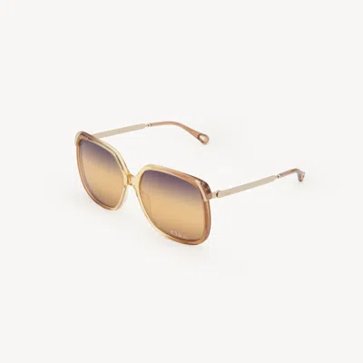 CHLOÉ ALY SUNGLASSES ORANGE SIZE ONESIZE 100% ACETATE